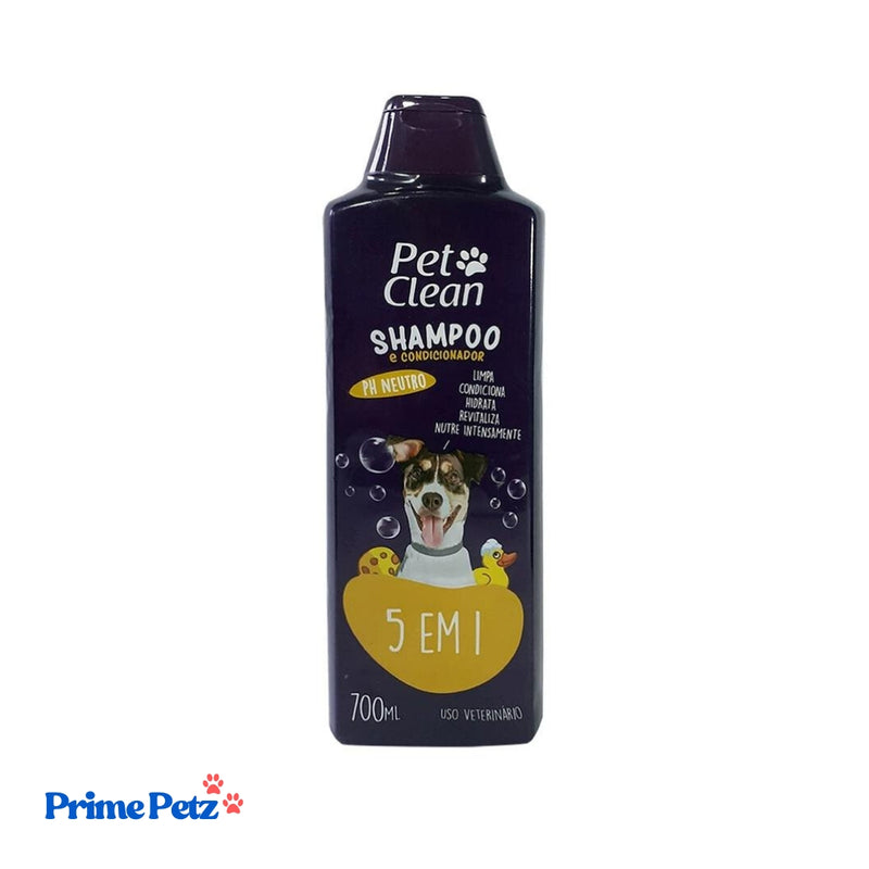 Kit Shampoo 5 Em 1 + Condicionador + Perfume para Pets - Pet Clean