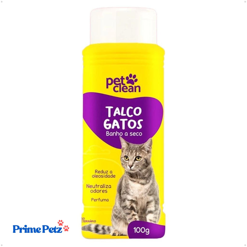 Talco para Cachorro e Gato - Banho a Seco Pet Clean