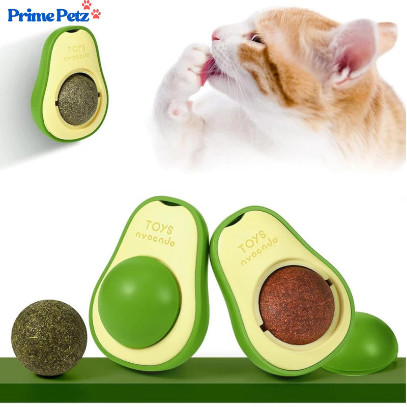 Abacate de Brinquedo com Catnip - Erva Natural para Gatos