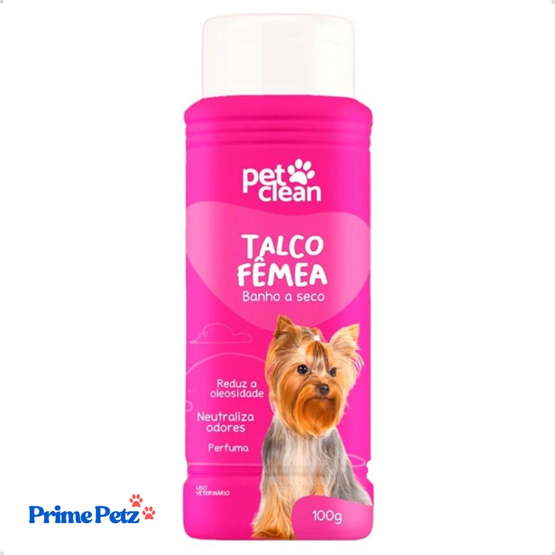 Talco para Cachorro e Gato - Banho a Seco Pet Clean