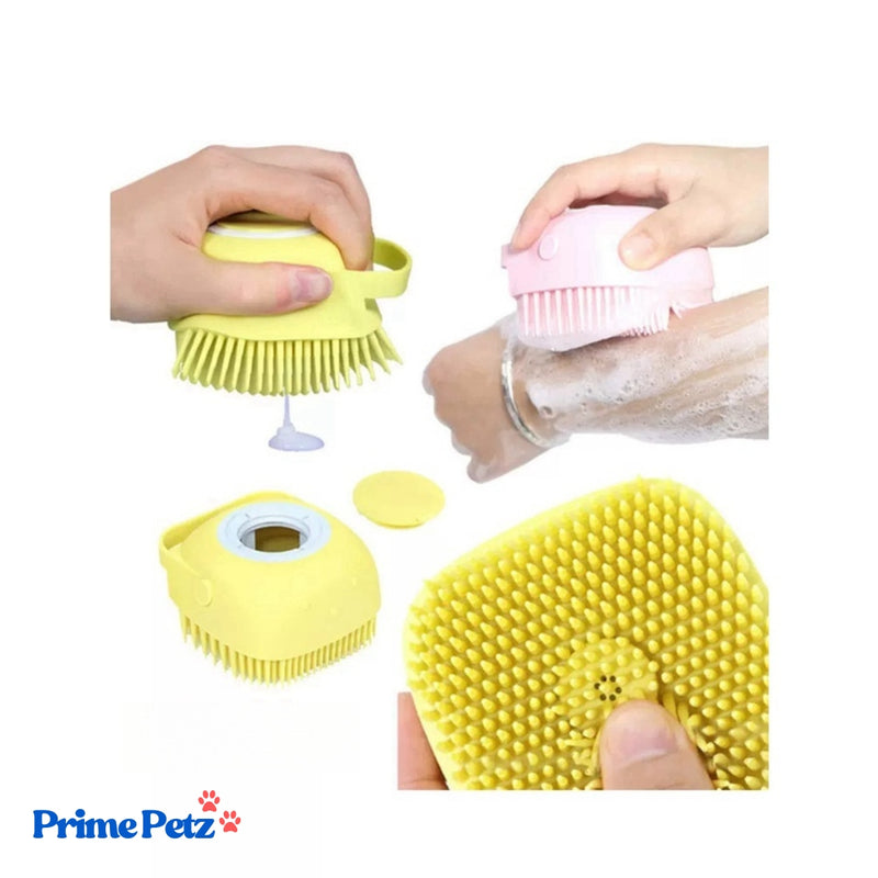 Esponja de silicone para banho com dispenser