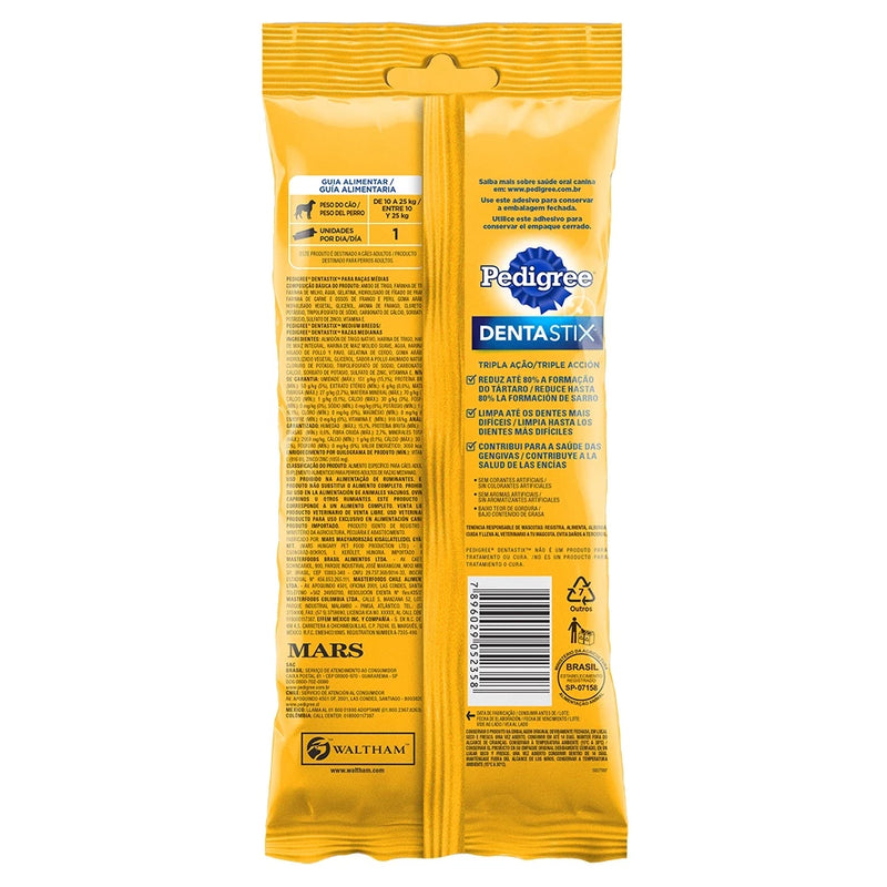 Petisco Pedigree Dentastix cães adultos raças médias 7 unidades 180g