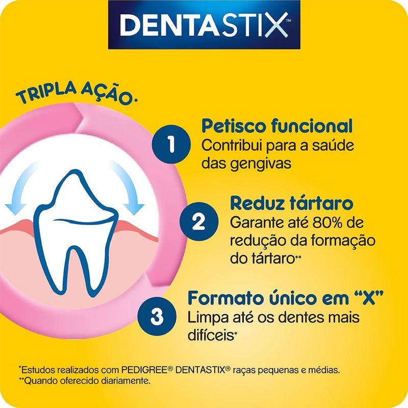 Petisco Pedigree Dentastix cães adultos raças médias 7 unidades 180g