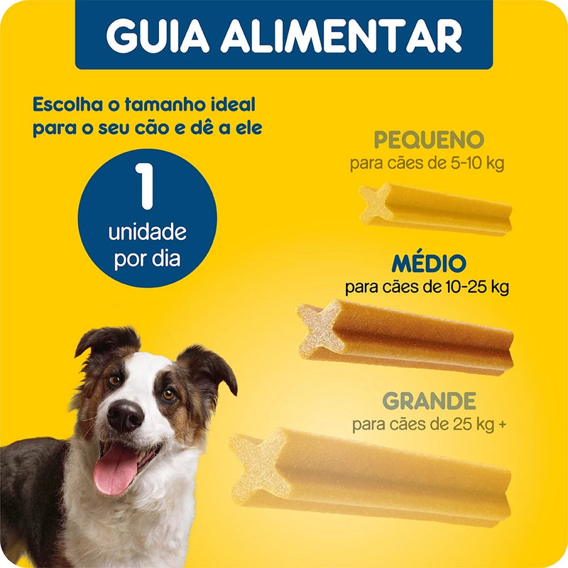 Petisco Pedigree Dentastix cães adultos raças médias 7 unidades 180g