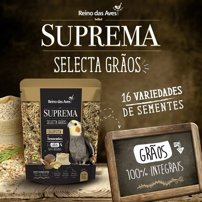 Suprema calopsita selecta grãos 700g - Reino Das Aves