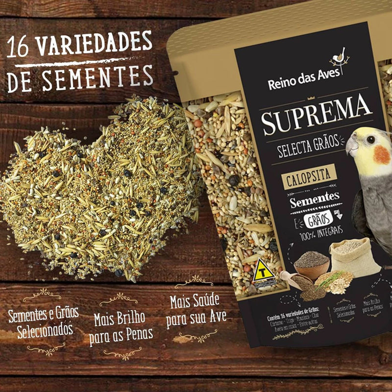 Suprema calopsita selecta grãos 700g - Reino Das Aves