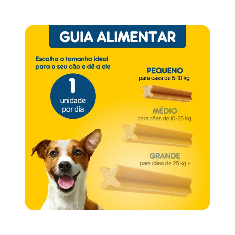 Kit com 2 Petisco Pedigree Dentastix Cães Adultos Raças Pequenas 7 unidades 110g