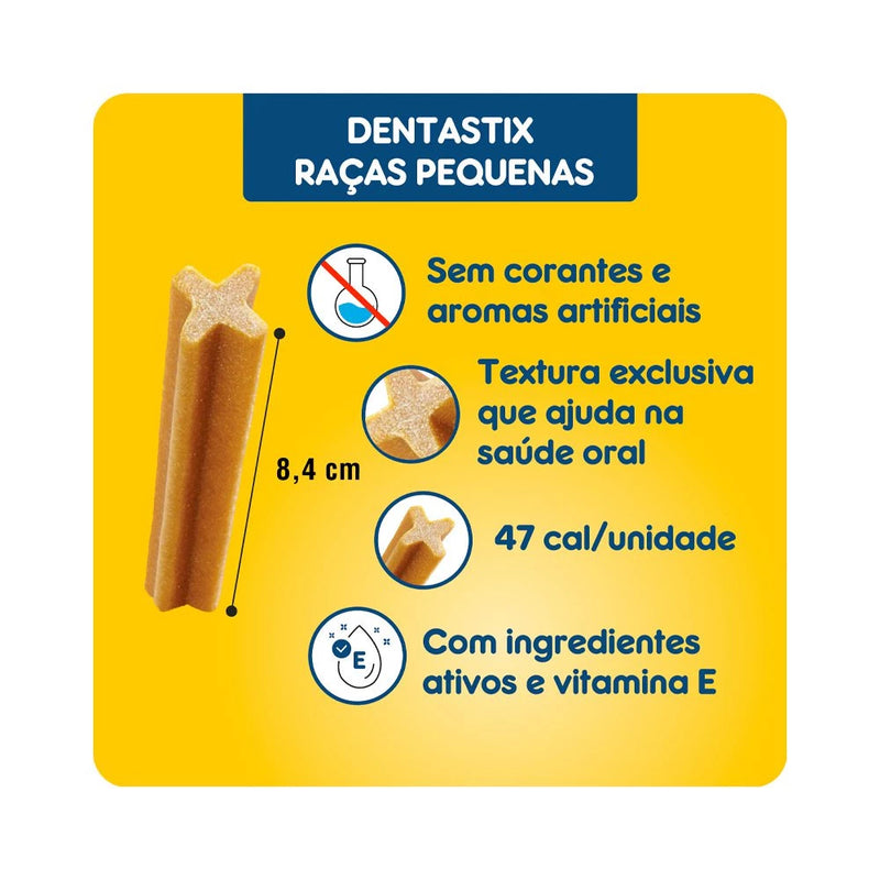 Kit com 2 Petisco Pedigree Dentastix Cães Adultos Raças Pequenas 7 unidades 110g